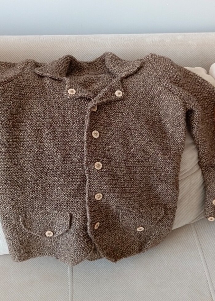 El Örgüsü Kalın Hırka (4-6 yaş) - Görsel 3