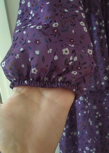 Bohem Uzun Mor Elbise - Görsel 3