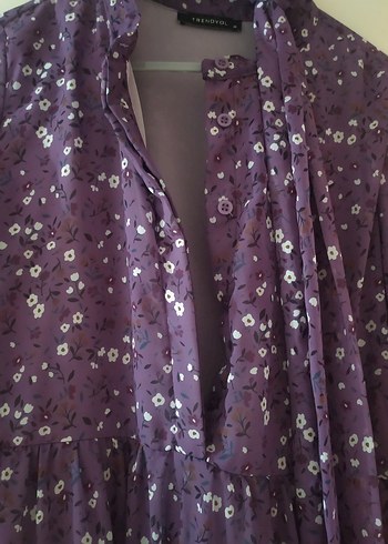 Bohem Uzun Mor Elbise - Görsel 2