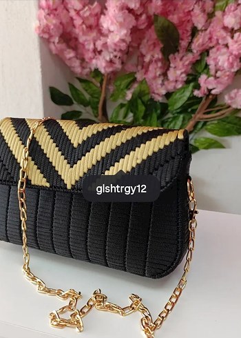  Beden Gold ve siyah uyumlu özel yapım çanta 