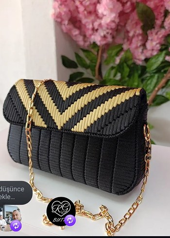 Diğer Gold ve siyah uyumlu özel yapım çanta 