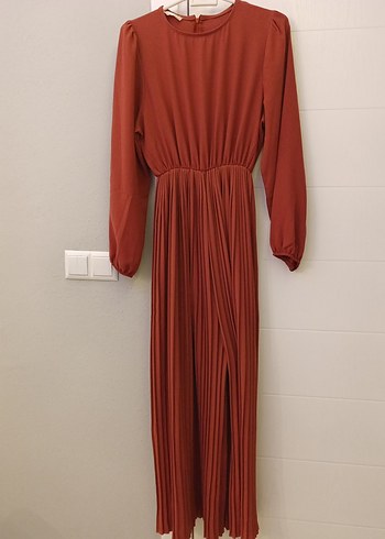 Kadın Kahverengi Piliseli Uzun tulum - Görsel 3