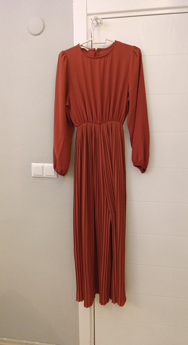 Kadın Kahverengi Piliseli Uzun tulum - Görsel 3