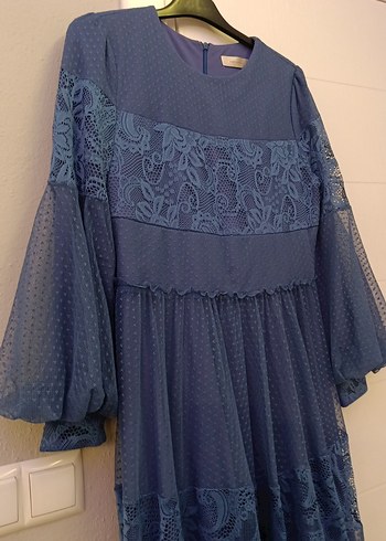 Kadın Lacivert Bohem Uzun Elbise - Görsel 3