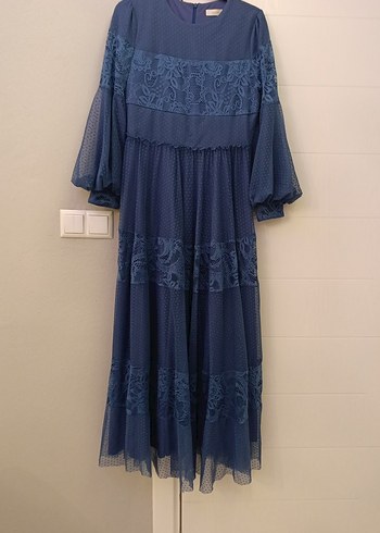 Kadın Lacivert Bohem Uzun Elbise - Görsel 6