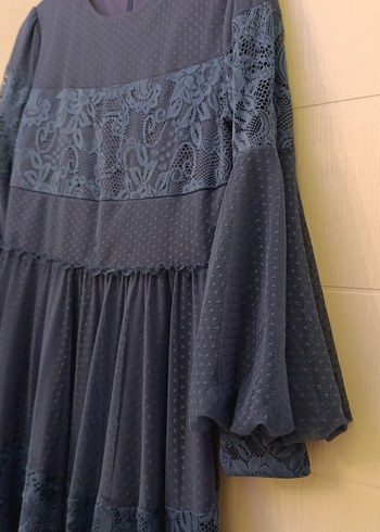 Kadın Lacivert Bohem Uzun Elbise - Görsel 5