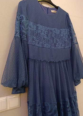 Kadın Lacivert Bohem Uzun Elbise - Görsel 4