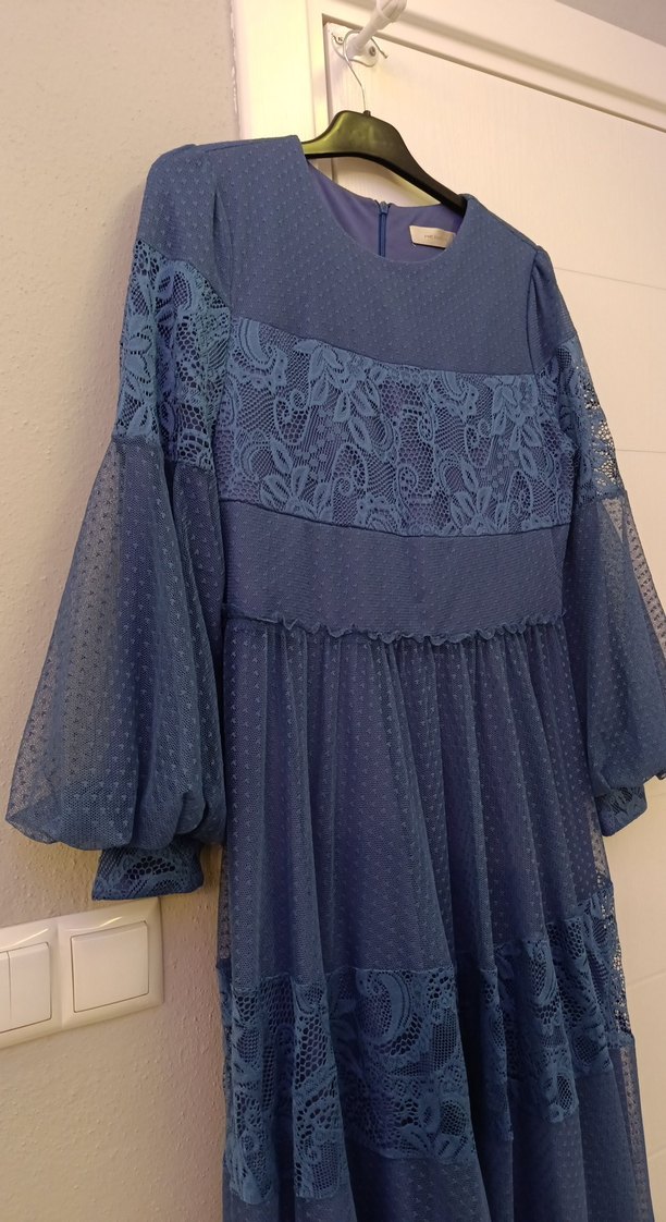 Kadın Lacivert Bohem Uzun Elbise - Görsel 4