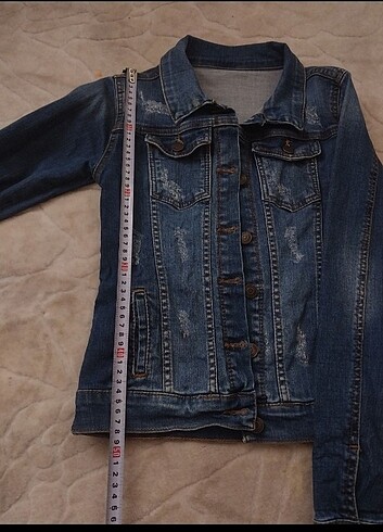 xs Beden Topshop taşlanmış kot ceket