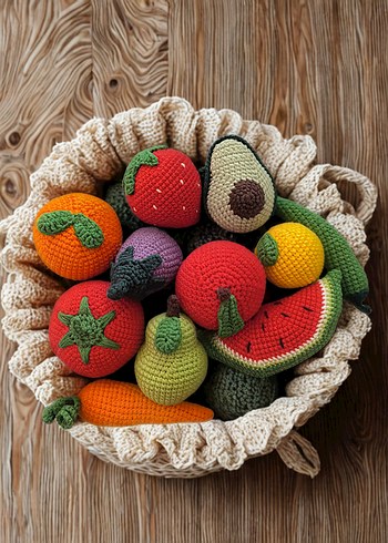 Amigurumi meyve sebze oyuncak