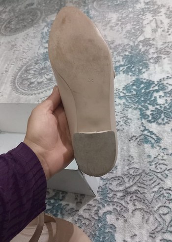 38 Beden Bej Kadın Modern Klasik Topuklu Babet