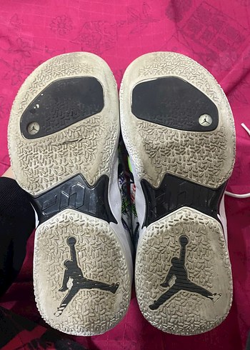 Renkli Baskılı Basketbol Ayakkabısı Velcro Bantlı - Görsel 4