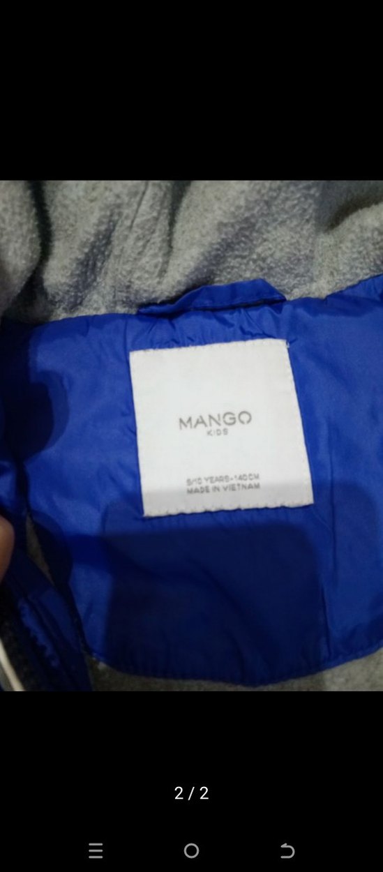 Kapüşonlu Mavi Erkek Çocuk Mont - Görsel 2