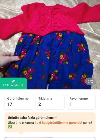 Çiçek Desenli Renkli Kız Çocuk Elbise - Görsel 2