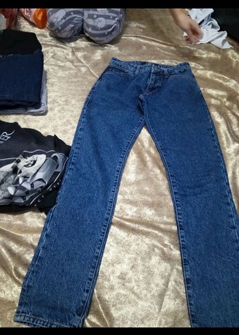 Mavi Kemerli Normal Boy Denim Pantolon - Görsel 2