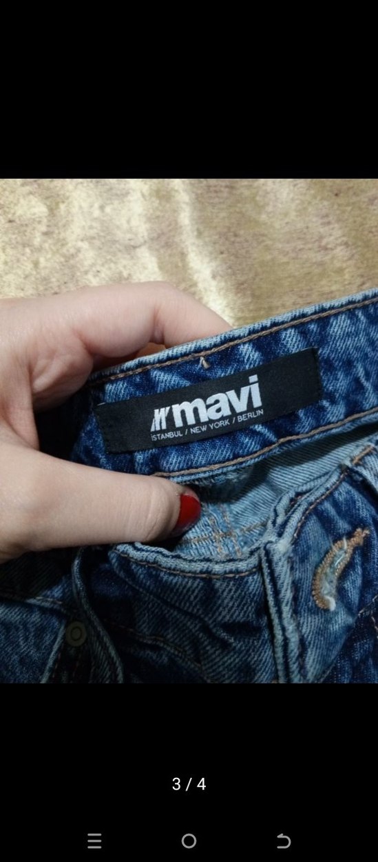 Mavi Kemerli Normal Boy Denim Pantolon - Görsel 3