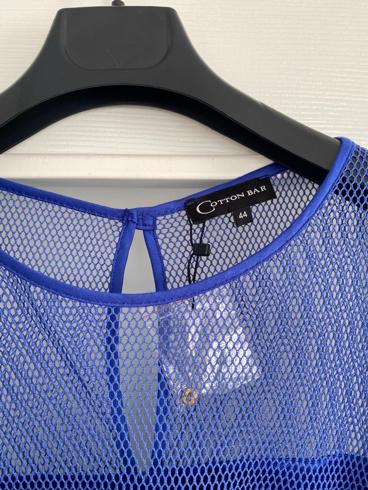 Parlak Mavi Midi Abiye Elbise - Görsel 3