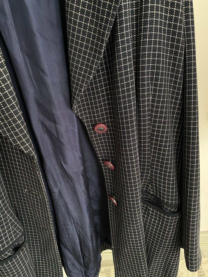 Lacivert kadın blazer ceket - Görsel 2