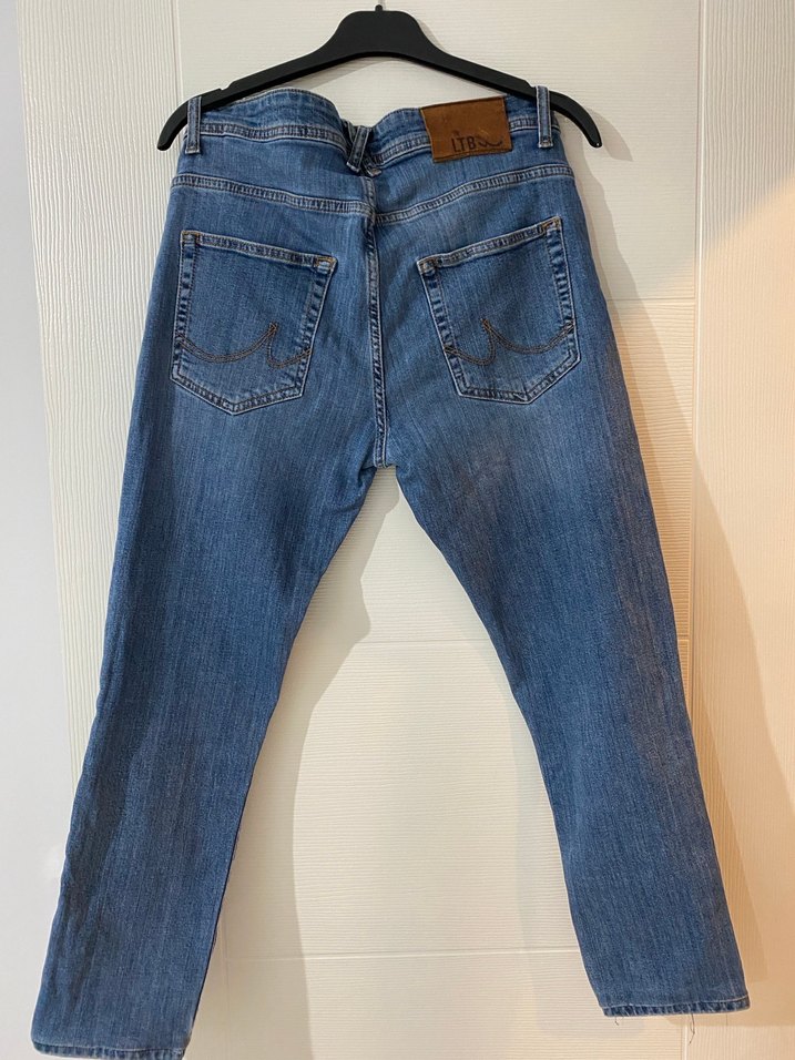 Gri Mavi Erkek Denim Jean Pantolon - Görsel 2