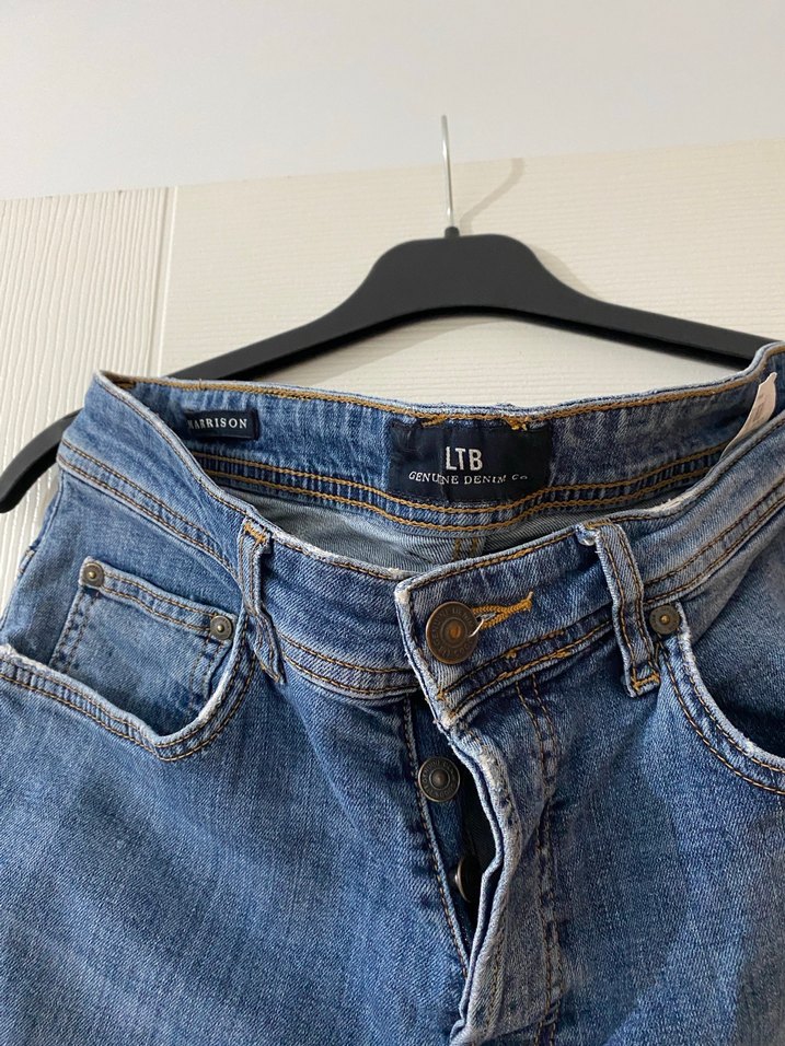 Gri Mavi Erkek Denim Jean Pantolon - Görsel 4