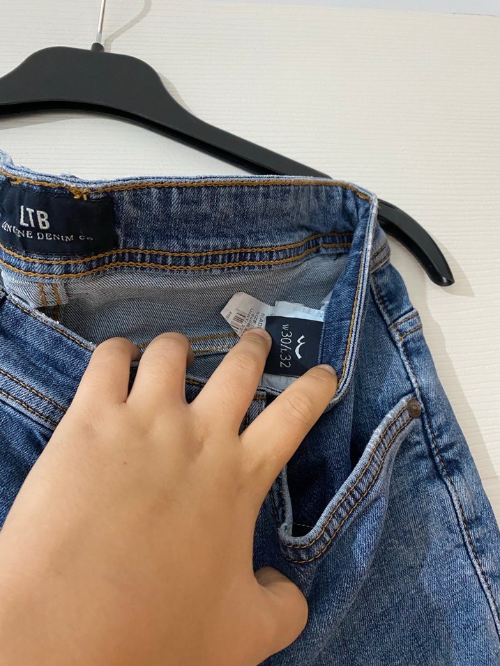 Gri Mavi Erkek Denim Jean Pantolon - Görsel 3