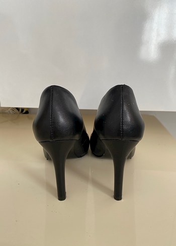 Siyah Minimalist Stiletto Topuklu Kadın Ayakkabı - Görsel 3