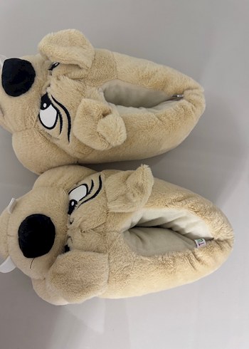 Twigy Bej Erkek Peluş Ev Terliği