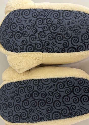 40 Beden Bej Erkek Peluş Ev Terliği