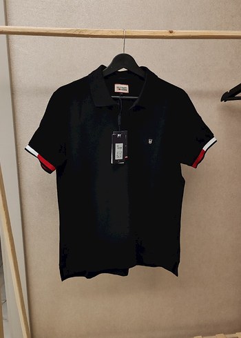 Erkek Siyah Kısa Kollu Polo Tişört