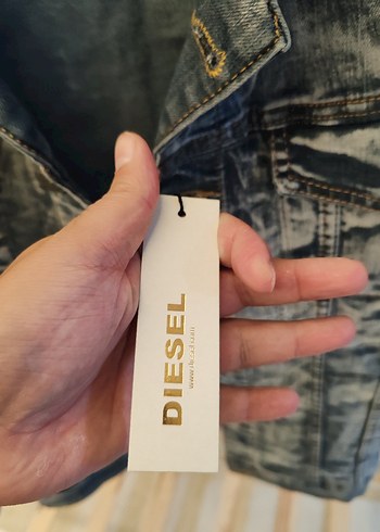 Diesel Düğmeli Gri Normal Kesim Denim Ceket