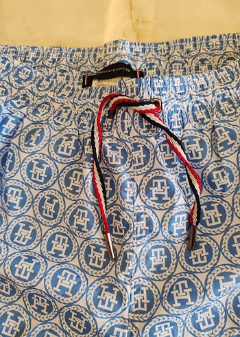 Mavi Bağcıklı Erkek Deniz Şortu - Görsel 3