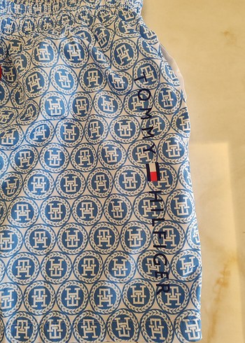 Mavi Bağcıklı Erkek Deniz Şortu - Görsel 2