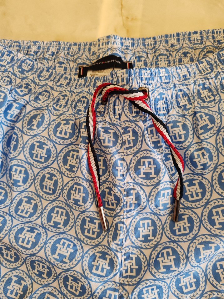 Mavi Bağcıklı Erkek Deniz Şortu - Görsel 3