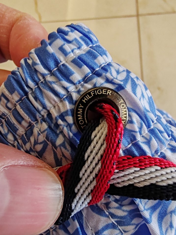 Mavi Bağcıklı Erkek Deniz Şortu - Görsel 4