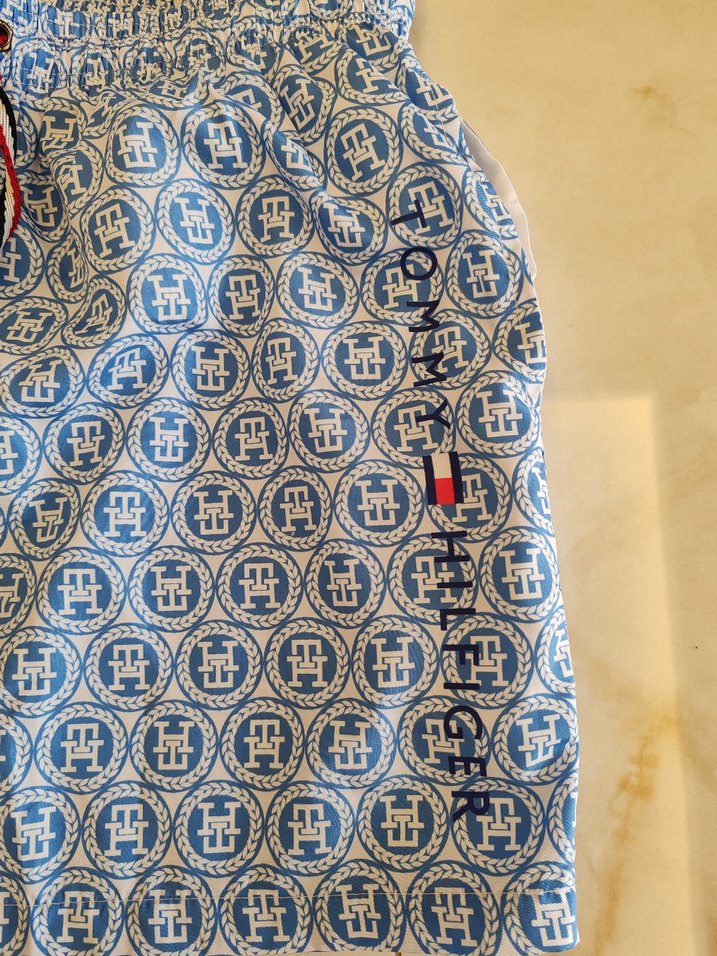 Mavi Bağcıklı Erkek Deniz Şortu - Görsel 2