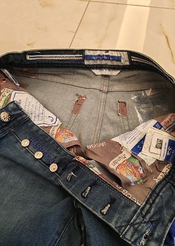 Erkek Koyu Mavi Kemerli Regular Fit Kot Pantolon - Görsel 3