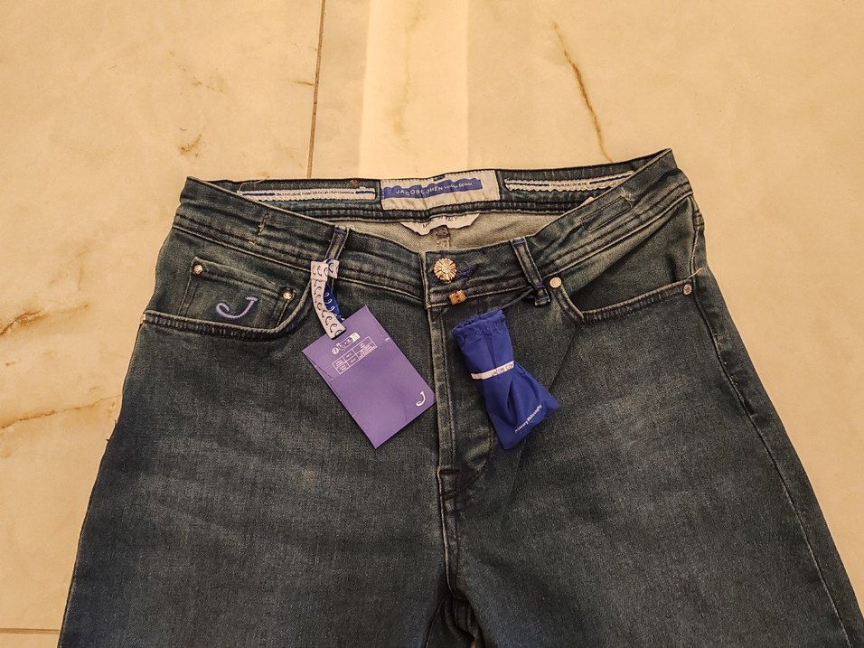 Erkek Koyu Mavi Kemerli Regular Fit Kot Pantolon - Görsel 2