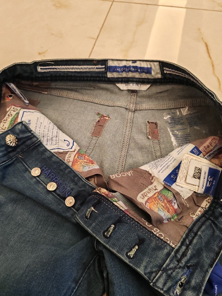 Erkek Koyu Mavi Kemerli Regular Fit Kot Pantolon - Görsel 3