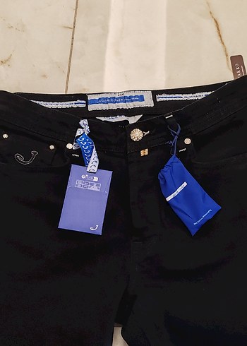 Koyu Siyah Baskılı Erkek Kot Pantolon - Görsel 10