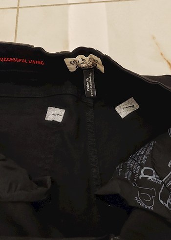 Erkek Siyah Baskılı Kot Pantolon - Görsel 5