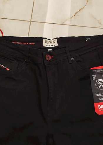 Erkek Siyah Baskılı Kot Pantolon - Görsel 2