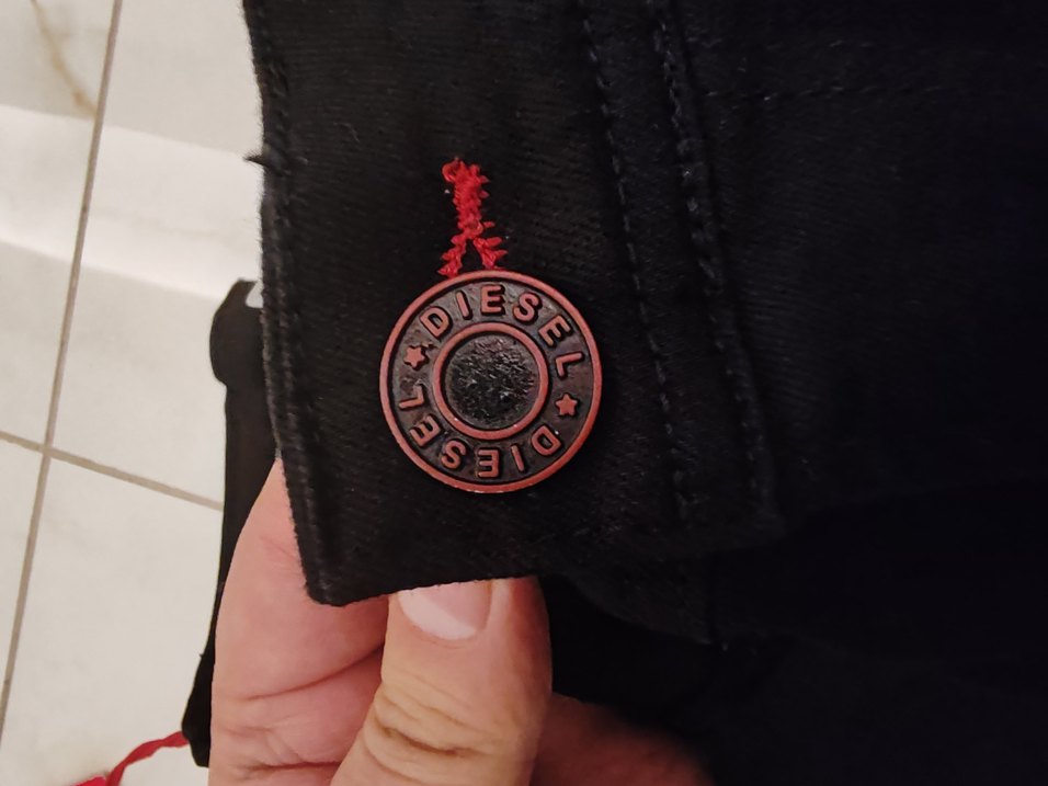 Erkek Siyah Baskılı Kot Pantolon - Görsel 3