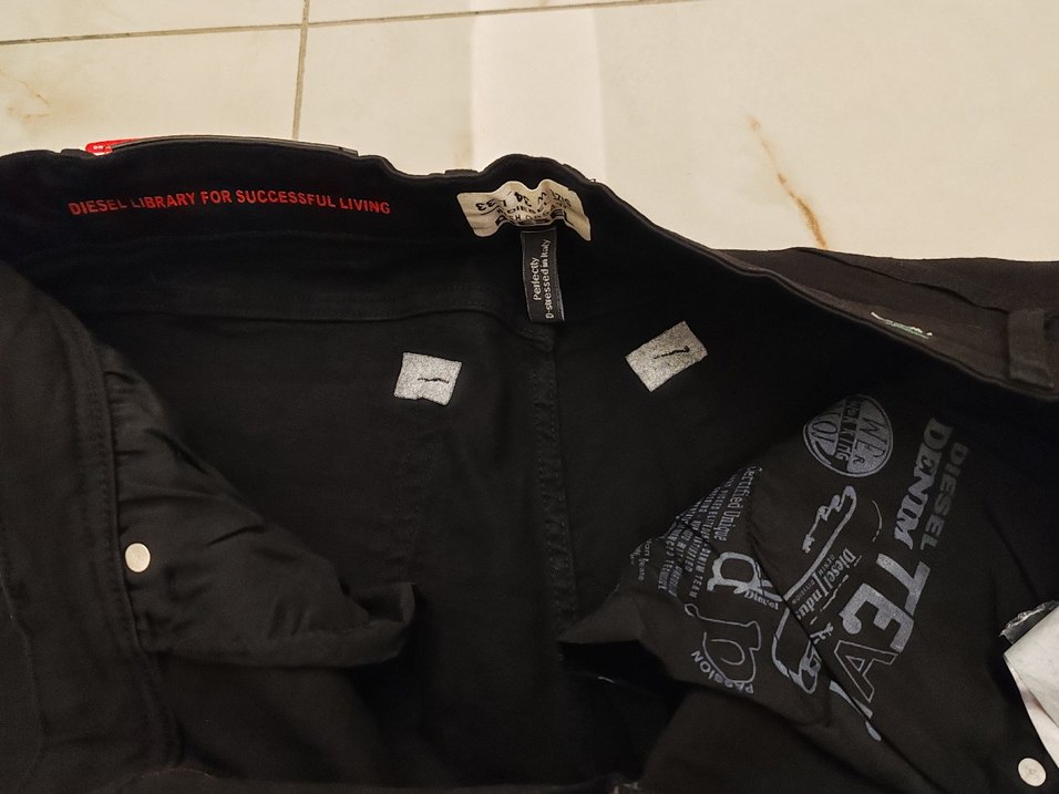 Erkek Siyah Baskılı Kot Pantolon - Görsel 5