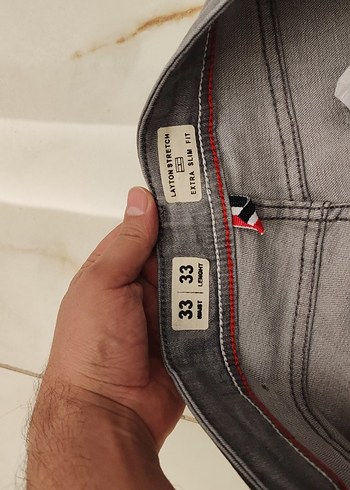 Gri Regular Fit Erkek Kot Pantolon - Görsel 5