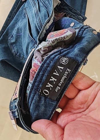 Düğmeli Koyu Mavi Erkek Denim Pantolon - Görsel 9