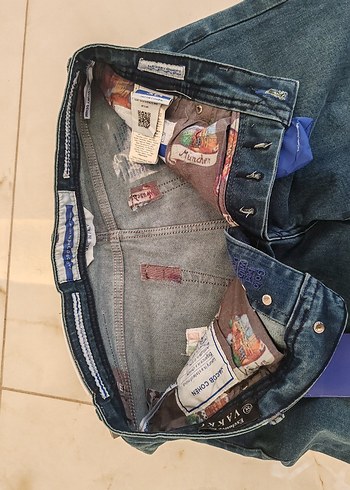 Düğmeli Koyu Mavi Erkek Denim Pantolon - Görsel 5