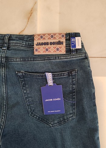 Düğmeli Koyu Mavi Erkek Denim Pantolon - Görsel 8