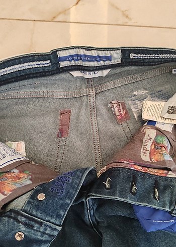 Düğmeli Koyu Mavi Erkek Denim Pantolon - Görsel 6