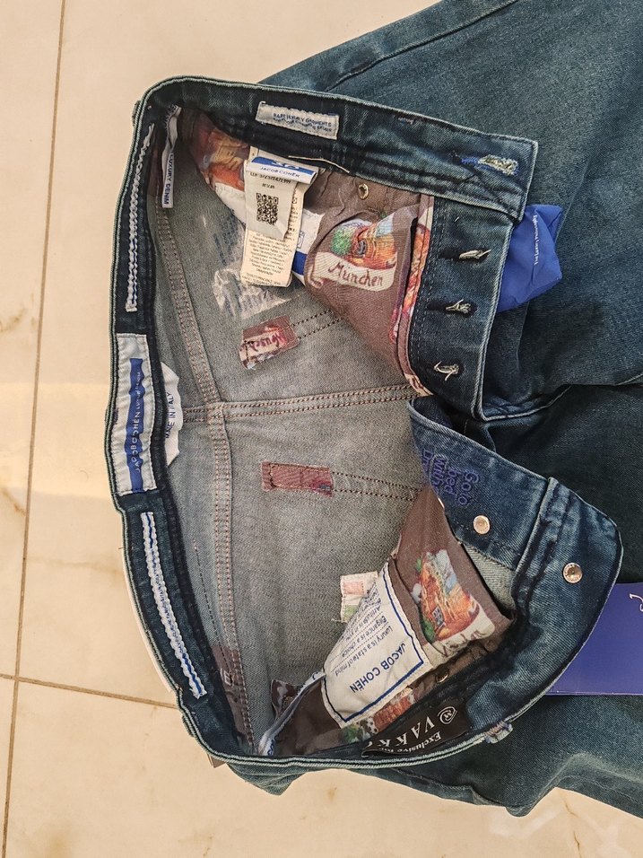 Düğmeli Koyu Mavi Erkek Denim Pantolon - Görsel 5