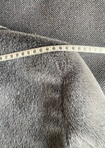 Gri uzun kaşmir dokulu uzun kaban - Görsel 7